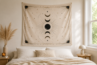 Boho Celestial Tapestry Wall Hanging