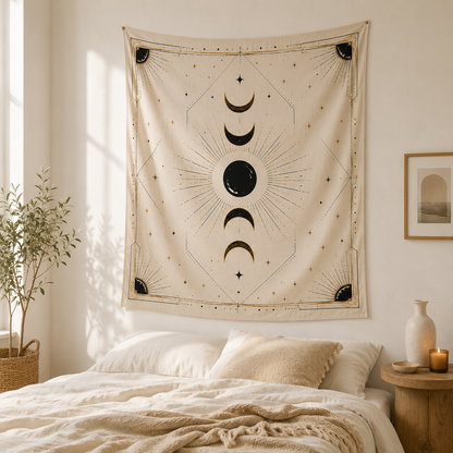 Boho Celestial Tapestry Wall Hanging